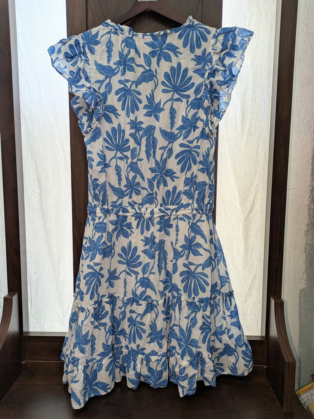 Vineyard Vines Blue & White Floral Ruffle Sundress - Picture 3 of 5